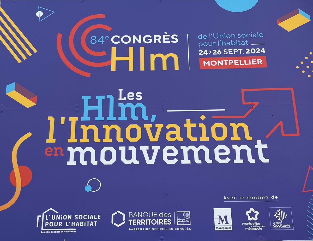 UnionHlm's tweet photo. Bienvenue au 84e #Congrèshlm à Montpellier ! 📷
3 jours pour construire ensemble l'habitat social de demain : solidaire, attractif et innovant 📷
@montpellier_ @montpellier3m
📷 Programme complet : https://t.co/gRyC4mbVlg https://t.co/4UmUo0PgRq