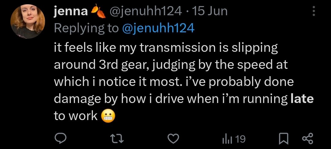 cheapncheerless's tweet photo. @jenuhh124 Have you considered improving your time management skills instead of endangering the lives of other human beings? https://t.co/vZAXSxmPEr