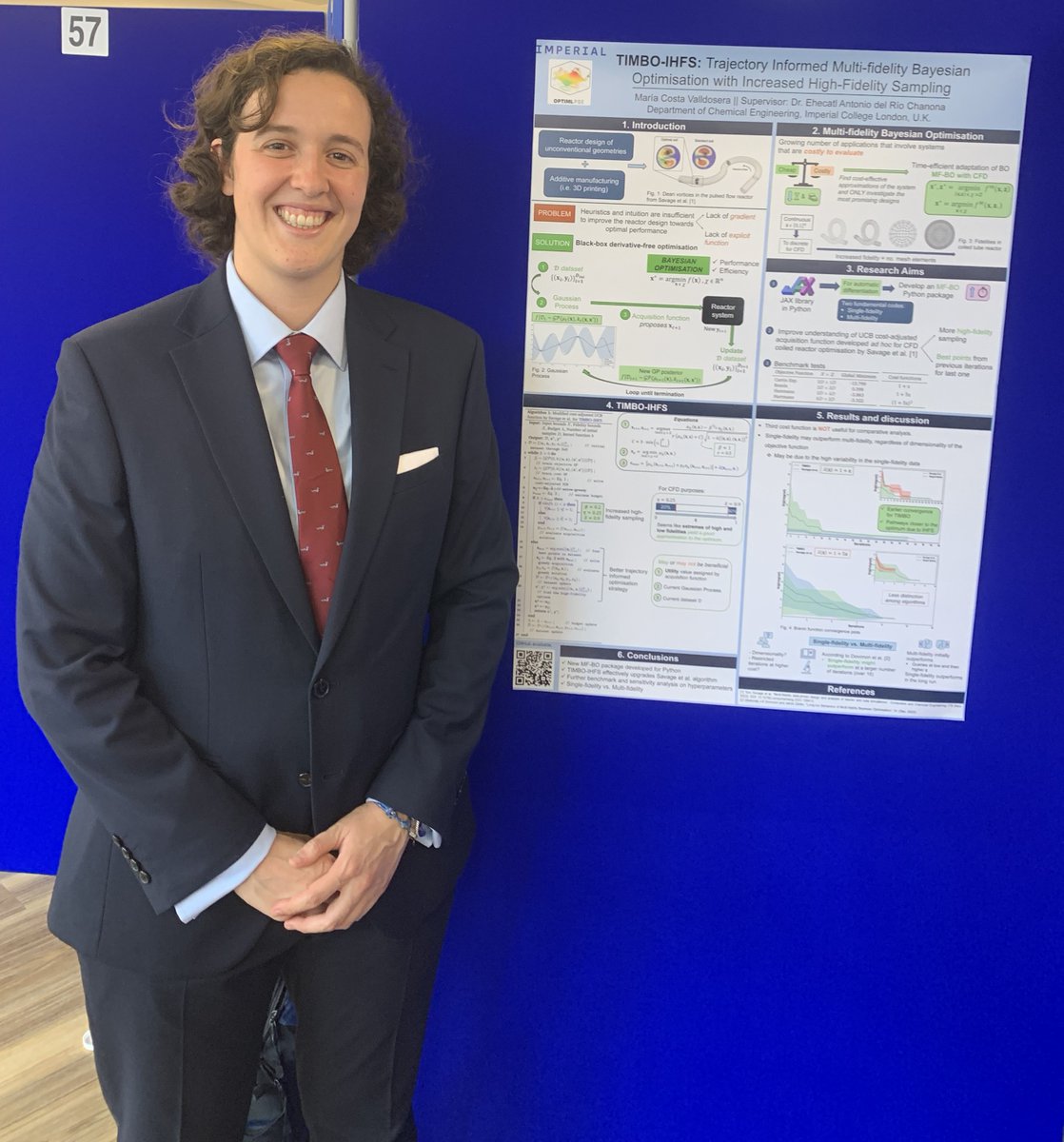 Congratulations to the MSc cohort for their poster presentations, concluding their year-long program. Featured: Maria's research on multi-fidelity Bayesian optimization for reactor design. <a href="/ImperialChemEng/">Imperial ChemEng</a>