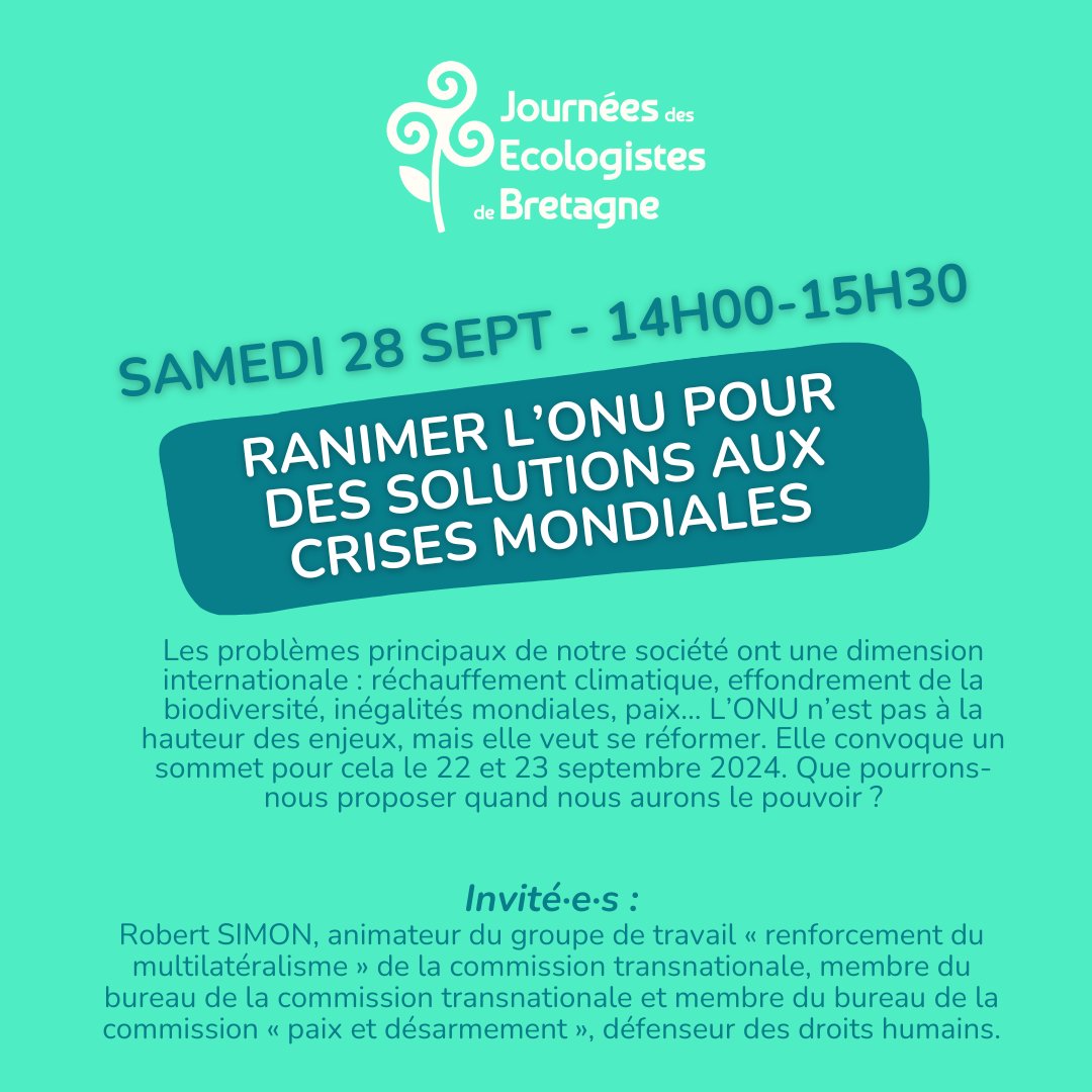 Journées des Écologistes de Bretagne tweet media