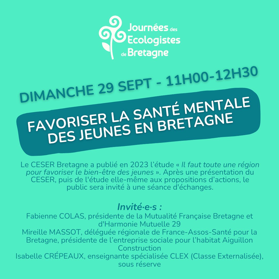 Journées des Écologistes de Bretagne tweet media