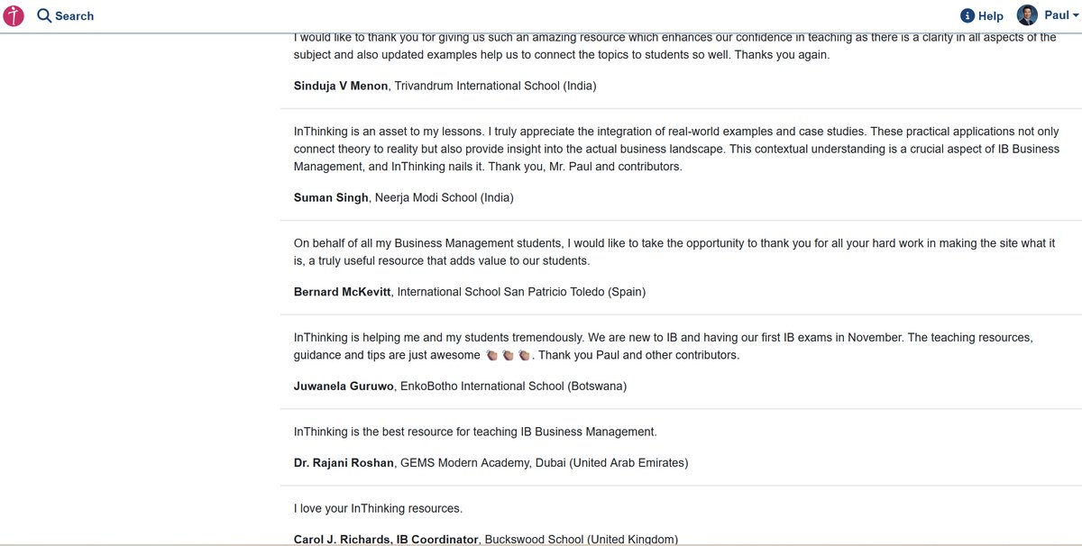 PaulHoang88's tweet photo. Delighted to welcome Marita Valdez from Markham College in Peru as our 2,450th teacher to #InThinking #IBBusinessManagement (https://t.co/qBWpCcH1zm). This is a new milestone for the website.
Many thanks to all teachers for the huge vote of confidence 🙏
#IBBusMan #IBDP https://t.co/RF46lhr30T
