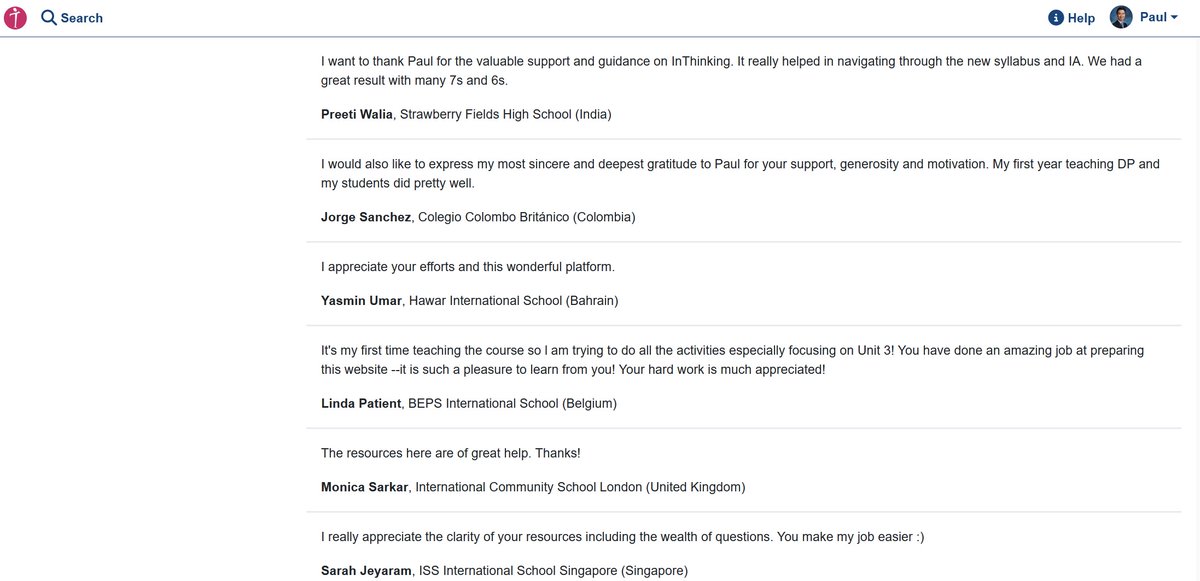 Delighted to welcome Marita Valdez from Markham College in Peru as our 2,450th teacher to #InThinking #IBBusinessManagement (thinkib.net/businessmanage…). This is a new milestone for the website.
Many thanks to all teachers for the huge vote of confidence 🙏
#IBBusMan #IBDP