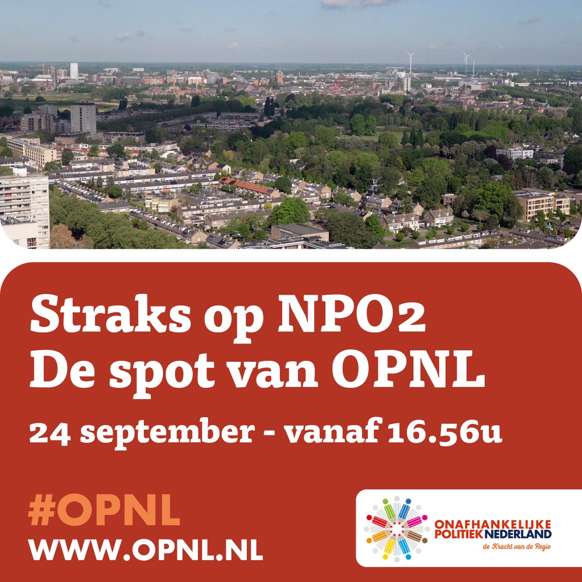 OPNL_Nederland's tweet photo. Straks op NPO2 vanaf 16.56 uur. De spot van OPNL tijdens de zendtijd voor politieke partijen #opnl https://t.co/fWOEbff29L