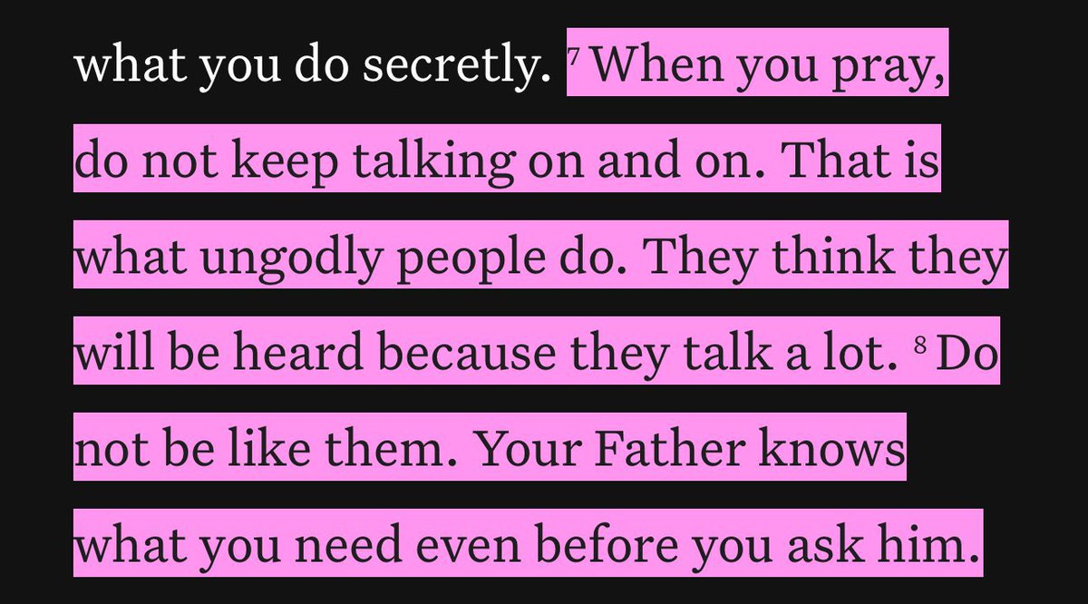 Matthew 6:7-8