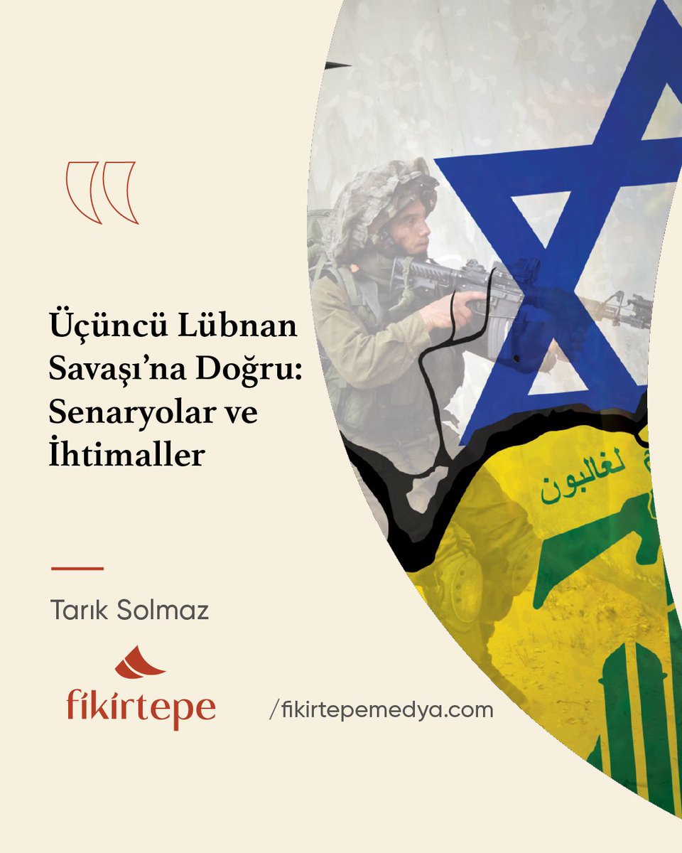 ✍️Tarık Solmaz yazdı: Üçüncü Lübnan Savaşı’na Doğru: Senaryolar ve İhtimaller

💬İsrail'in olası kara harekâtı, Hizbullah’ın Lübnan'dan düzenlediği saldırıları durdurmayı ve İsrail’in kuzeyindeki sivillerin güvenliğini sağlamayı amaçlıyor.

İsrail, Lübnan’ın güneyinde "güvenli