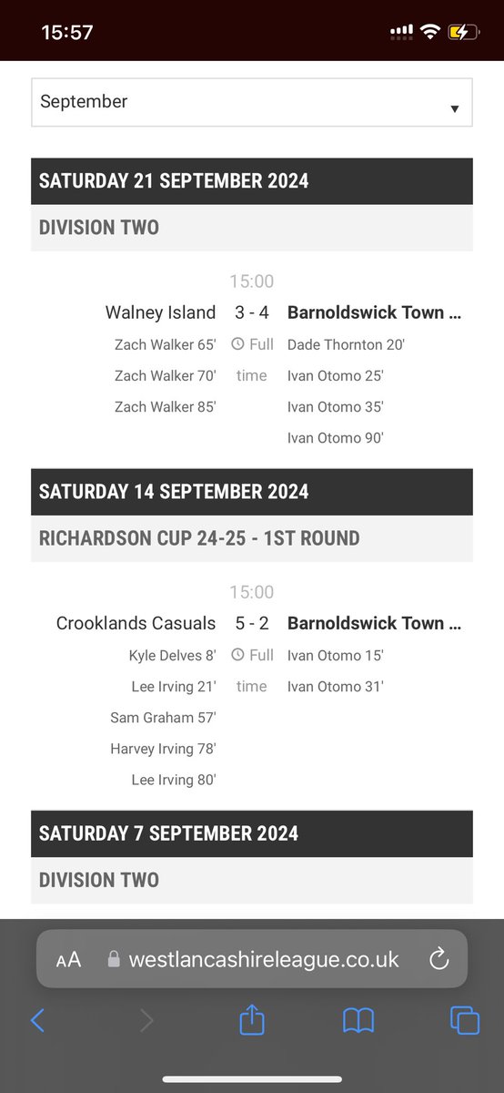 Another 3 goals past weekend getting game time with the ressies at <a href="/barlickfc/">Barnoldswick Town FC</a> . That’s 8 goals in 4 games played. Still looking for a new team in the Manchester area.  Open to offers steps 4-6📞 ⚽️