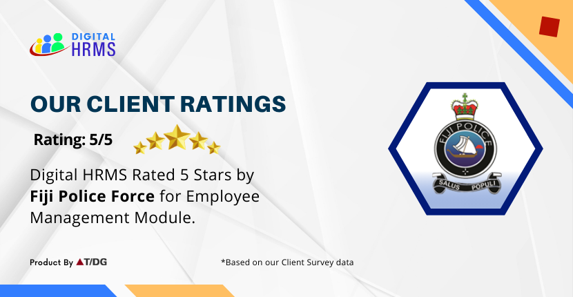 DigitalHRMS's tweet photo. The Digital HRMS has multiple modules to choose from, and its Employee Management got a lot of appreciation from Fiji Police Force & we received 5 Stars. We express our hearty thanks. Click https://t.co/G6hrbts6dj #HRSoftware #DigitalHRMS #HR #HRTech #HRMSPlatform #HRMS #Clients https://t.co/jjb1yRQSGL