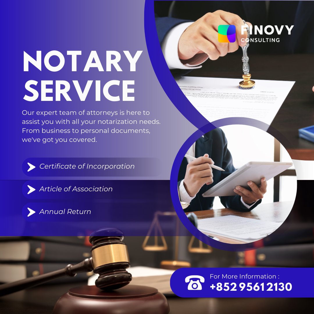 finovyconsult's tweet image. Looking to set up your business in #HongKong or abroad? Want to migrate to the vibrant city of Hong Kong? 📜   

Make sure your documents are #notarized with Finovy&apos;s professional services! We take care of all your notary public and #apostille needs. Simply DM us for assistance!