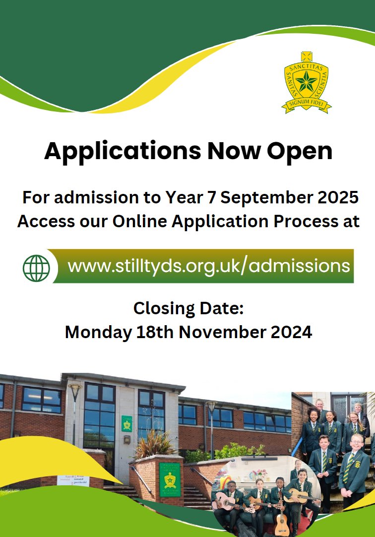 Applications Now Open for Year 7 September 2025: The post Applications Now Open for Year 7 September 2025 appeared first on St. Illtyd’s Catholic High School. dlvr.it/TDcKTX