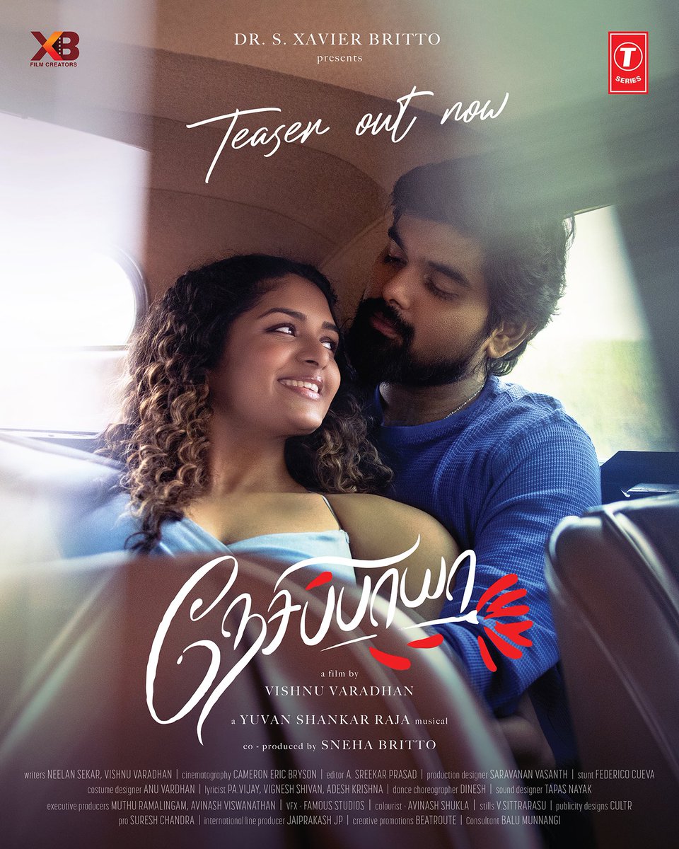 vishnu varadhan (@vishnu_dir) on Twitter photo *X*
Life had its own script, but their kaadhal was unscripted and pure ❤✨
Delve into the world of #Arjun and #Diya with the #NesippayaTeaser🥀 — out now!
▶️ youtu.be/gUELVsOhLiM
A <a href="/vishnu_dir/">vishnu varadhan</a> film.
A <a href="/thisisysr/">Raja yuvan</a> musical🎶
#VV10 #ArjunDiya
#Nesippaya <a href="/_akashmurali/">Akash Murali</a> *X*
Life had its own script, but their kaadhal was unscripted and pure ❤✨
Delve into the world of #Arjun and #Diya with the #NesippayaTeaser🥀 — out now!
▶️ youtu.be/gUELVsOhLiM
A <a href="/vishnu_dir/">vishnu varadhan</a> film.
A <a href="/thisisysr/">Raja yuvan</a> musical🎶
#VV10 #ArjunDiya
#Nesippaya <a href="/_akashmurali/">Akash Murali</a>