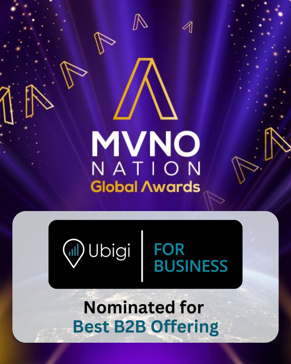 We are excited to announce that our Ubigi For Business solution has been nominated for the MVNO Nation Global Awards 2024 in the ‘Best B2B Offering’ category.

Learn more about our Ubigi For Business solution here: business.ubigi.com

#Ubigi #UbigiForBusiness #Transatel