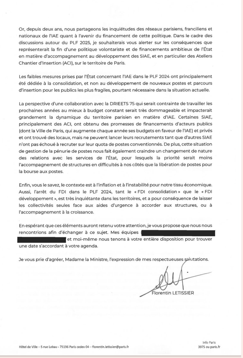Florentin Letissier (@f_letissier) on Twitter photo Félicitations républicaines pour votre nomination comme ministre du travail <a href="/AstridPanosyan/">Astrid Panosyan-Bouvet</a>
Les acteurs de l'insertion par l'activité économique sont très inquiets du manque de visibilité budgétaire qui leur est donnée par l'État. Il y a urgence à soutenir leur développement ⬇️ Félicitations républicaines pour votre nomination comme ministre du travail <a href="/AstridPanosyan/">Astrid Panosyan-Bouvet</a>
Les acteurs de l'insertion par l'activité économique sont très inquiets du manque de visibilité budgétaire qui leur est donnée par l'État. Il y a urgence à soutenir leur développement ⬇️