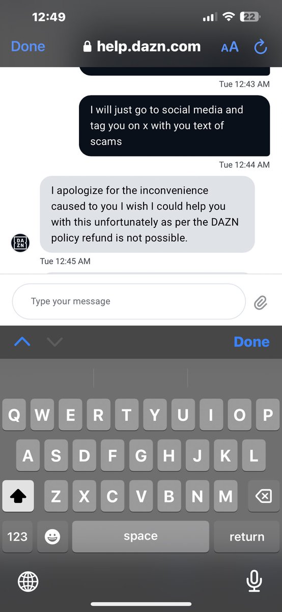 MoneyPiza's tweet photo. @dazngroup @DAZNBoxing  here some of the text I got they charged me 32$$$ for not canceling my subscription after paying for the fight but there no other way to watch the fight without  subscription since it was PPV witch I paid to watch for 107 https://t.co/VapKUQguEA