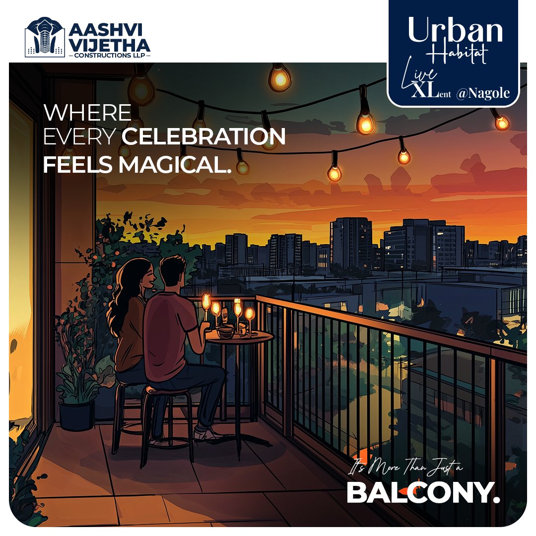 Vijethainfra's tweet photo. Imagine a balcony where every celebration becomes a cherished memory.
Laughter, sunset views, and loved ones make each moment unforgettable.
π: https://t.co/Lx9gYns7Vx
π: +91 78378 31111
π: Plot No. 12-1-520, Bandlaguda, Nagole
#vijethaprojects #urbanhabitat #Hyderabad https://t.co/UVzrgoGrj9