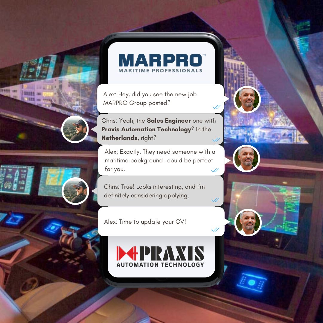 Interested in a Sales Engineer position at Praxis Automation Technology? Do like Chris—update your CV and apply today! 🔍

lnkd.in/dAyNrtx4

#MARPROGroup #maritimejobs #sales #engineer