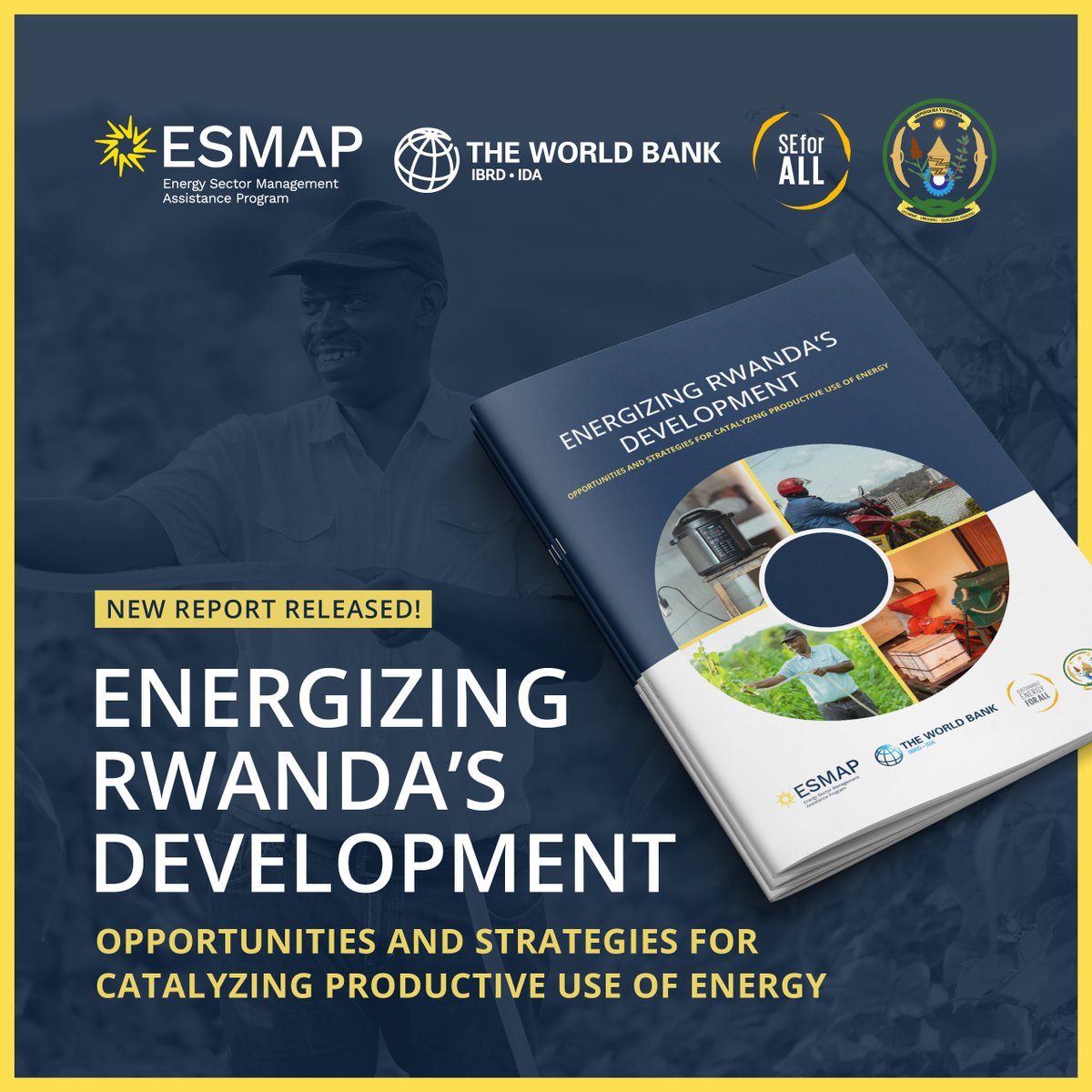📌The <a href="/WorldBank/">World Bank</a> and <a href="/SEforALLorg/">Sustainable Energy for All</a> latest report, "Energizing Rwanda’s Development: Opportunities and Strategies for Catalyzing Productive Use of Energy," offers an in-depth analysis of Rwanda's Productive Use of Energy sector.
✅Read the full report here: documents1.worldbank.org/curated/en/099…