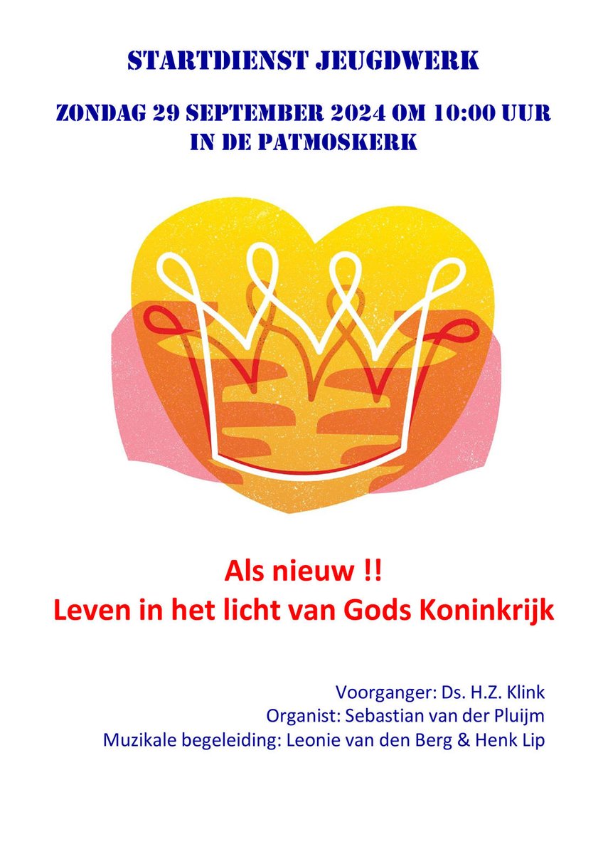 Zondag 29 september: Startdienst Jeugdwerk in de Patmoskerk
⏰  Aanvang: 10.00 uur
markernieuws.com/2024/19225.htm #Marken #Patmoskerk #Jeugddienst #ProtestantsMarken #kerkdienst <a href="/ArisUithuisjesr/">Aris Uithuisje sr</a> @HuibKlink3 <a href="/GerdienTeerhuis/">Gerdien Teerhuis</a> #startdienst #jeugdwerk