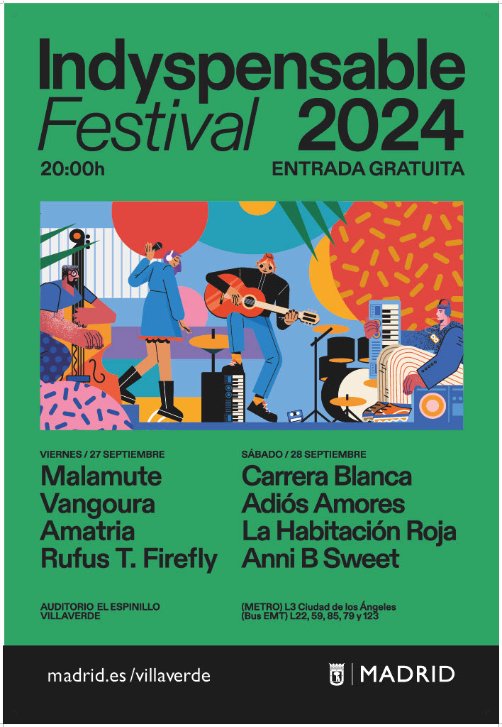 Buenos días, indiefmaily. Tras un día de descanso de más, empezamos el martes y la semana con un plan para nuestrxs amigxs de Madrid. Este finde es el Indyspensables Festival en el madrileño barrio de Villaverde, con entrada gratuita.

alacant-indie.blogspot.com/2024/09/festiv…