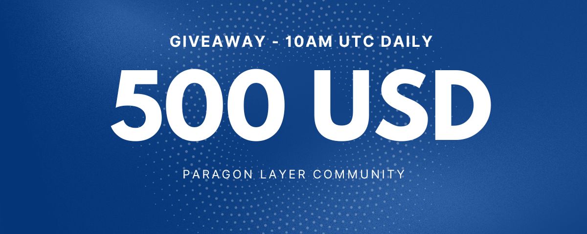 paragonlayer's tweet photo. 🎉 500 USDT #Giveaway for the Paragon Layer Community! 🎉

To enter: 
1️⃣ Follow us 
2️⃣ Like this tweet 
3️⃣ Leave your BNB wallet

🚀 That’s it! Don’t miss out!
Giveaway events happening at 10AM UTC everyday—be sure to join us every day for more chances to win!
#ParagonLayer https://t.co/VDQ2fq4yZS