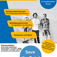 Tagung „Jugendbeteiligung ist Chefsache“: Veranstaltung der kommunalen Jugendarbeit am 30. September landkreis-straubing-bogen.de/buergerservice…