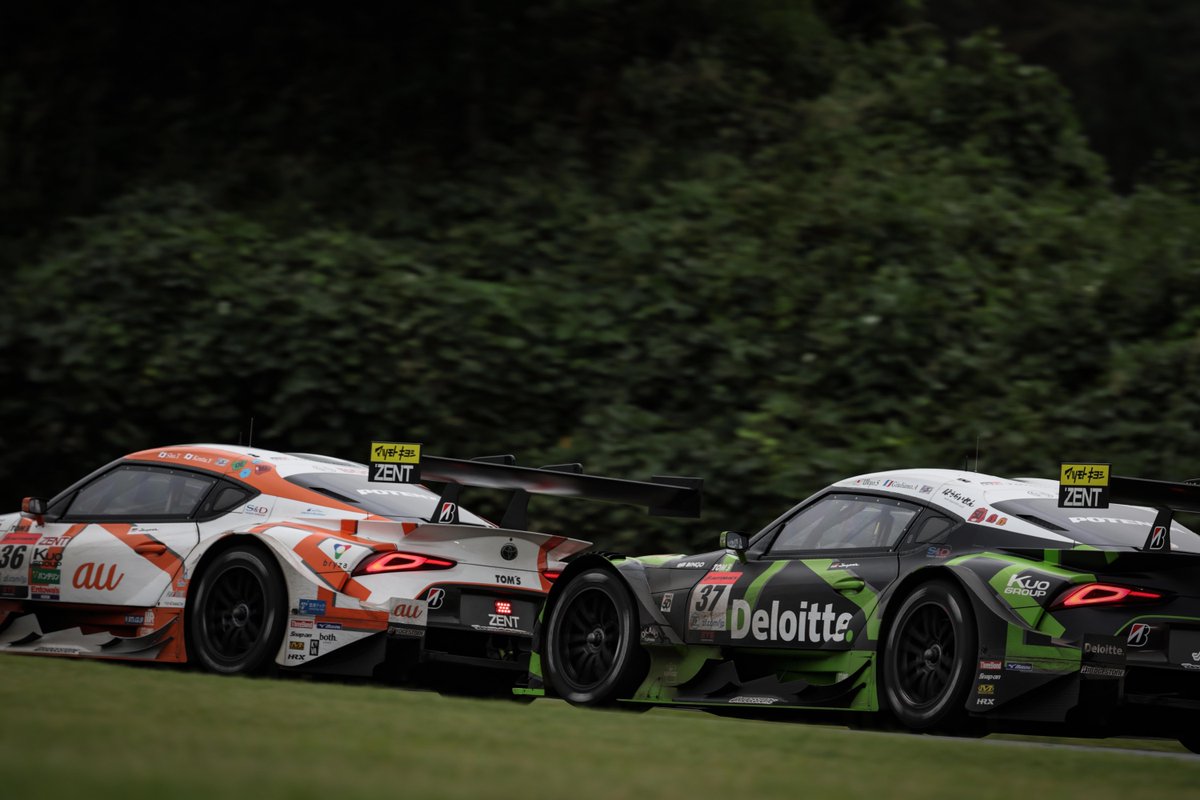 #SUPERGT 第6戦 #SUGOGT300km

DTFAが戦略パートナーを務める #TomsRacing は、雨で荒れたレースを制しDeloitte TOM'S 37号車が大逆転優勝で全チーム唯一の2勝目、au TOM'S 36号車も最重ハンデを背負いながら4位入賞し、ランキング1‐2位を独占🏆️

#笹原右京 #ジュリアーノアレジ #坪井翔 #山下健太