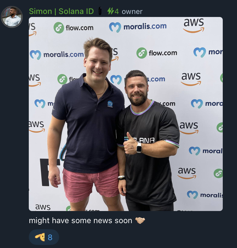 SomeCrypt0Guy's tweet image. Simon looking $SOLID next to @IvanOnTech here.  

I'm always bullish on #DeID and @solanaidentity seems to be the first to make moves on $SOL.

Keep an eye out on this one. Identity on one of the largest retail chains is not something to ignore.