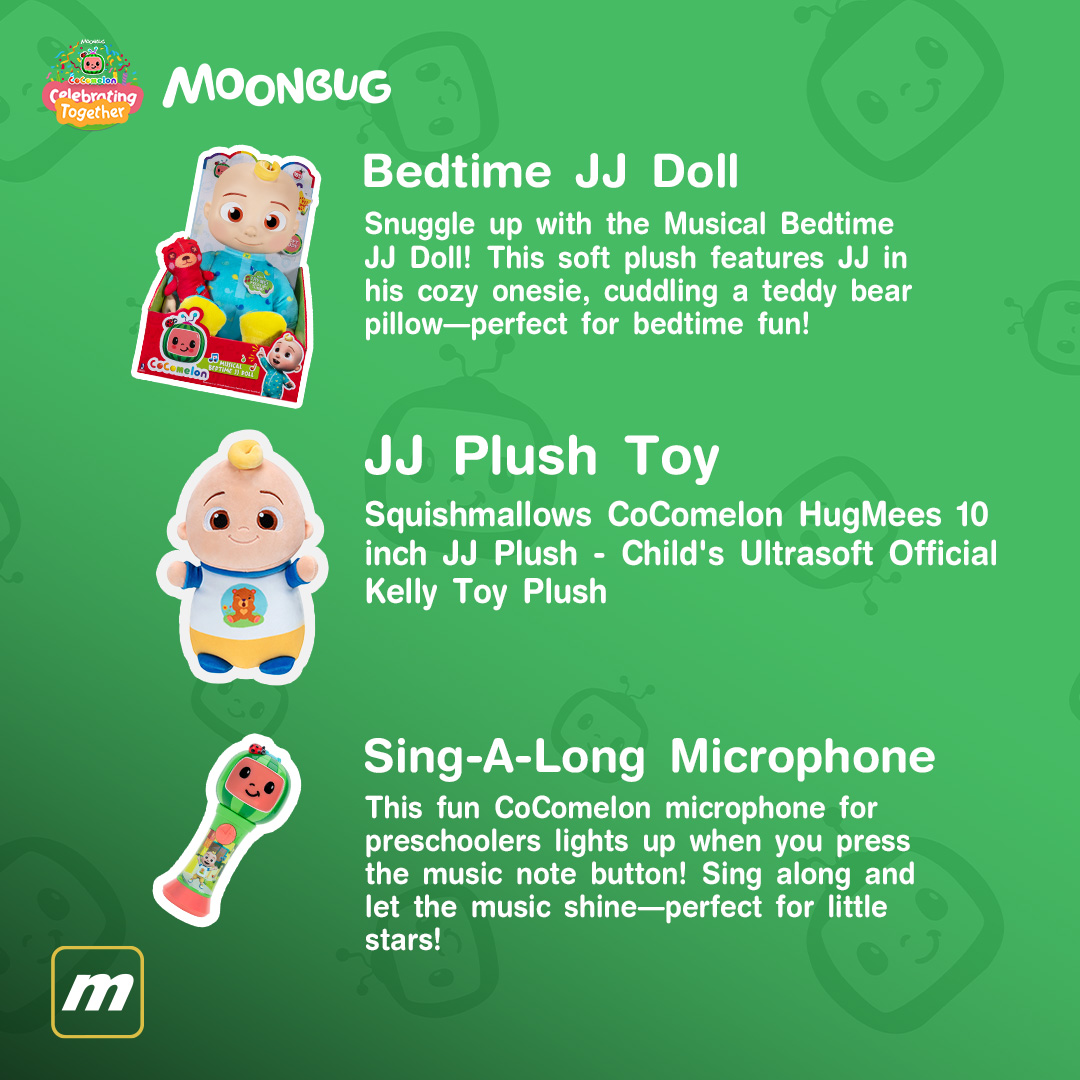 Medianetmv's tweet image. Hey Parents! 🎉Celebrate JJ from CoComelon's birthday with a chance to win awesome Moonbug goodies! 🚀

Just comment your child’s favorite CoComelon song for a shot at a fun gift bundle!🎁 Follow us &amp;amp; share to stay eligible.

Giveaway ends 8th Oct. Good luck! #Medianet #Moonbug