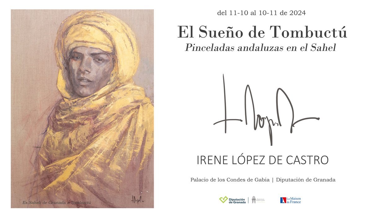 Ya queda poco para Granada. Palacio de los Condes de Gabia, Plaza de los Girones 1. "El Sueño de Tombuctú", del 11-10 al 10-11. Abierto de Lunes a sábado de 11:00 a 14:00 y de 18:00 a 21:00 Domingos de 11:00 a 14:00 <a href="/Granada_Cultura/">GranadaCultura</a> <a href="/IreneLopezCastr/">Irene Lopez d Castro</a>