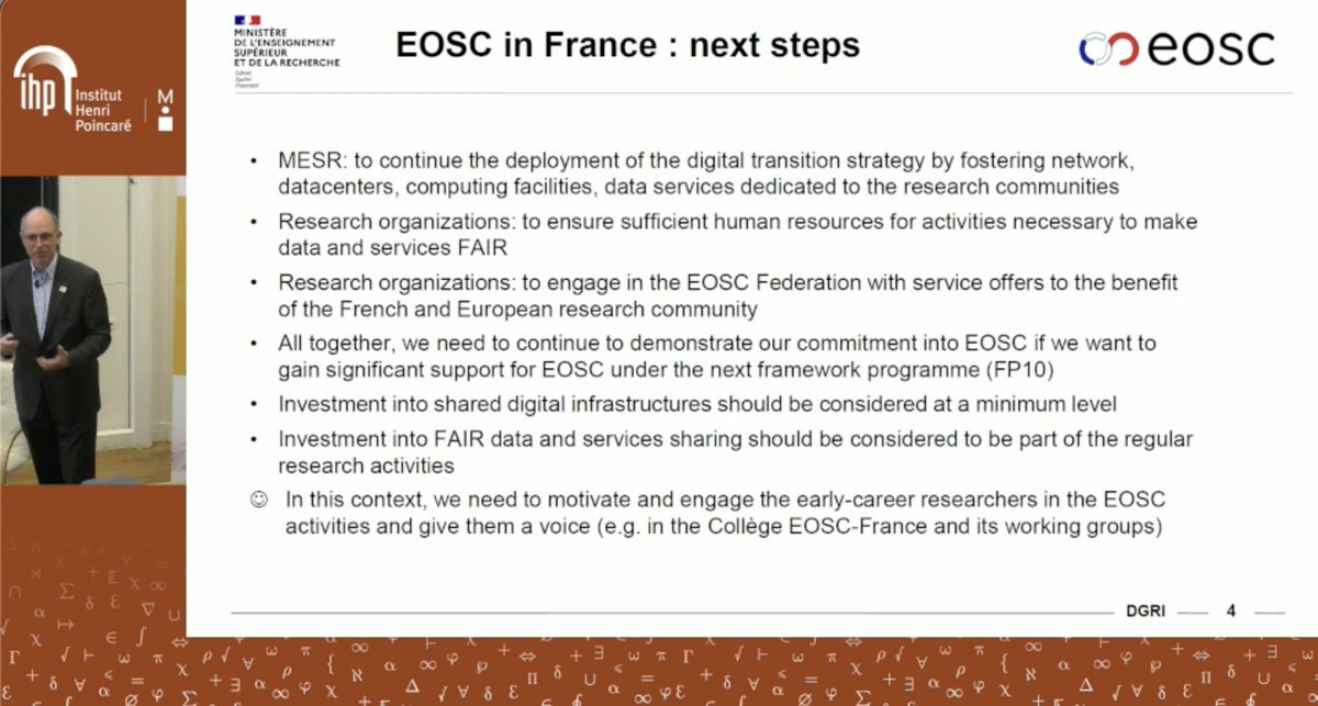 Volker Beckmann (@beckmanneosc) on Twitter photo The video recordings and the PDFs of the presentations at the #EOSC France tripartite event are now available.
You'll find them by clicking on the presentation titles in the program. If you encounter problems viewing the videos online, download them.
➡️ eoscfrance2024.sciencesconf.org/program?lang=en The video recordings and the PDFs of the presentations at the #EOSC France tripartite event are now available.
You'll find them by clicking on the presentation titles in the program. If you encounter problems viewing the videos online, download them.
➡️ eoscfrance2024.sciencesconf.org/program?lang=en