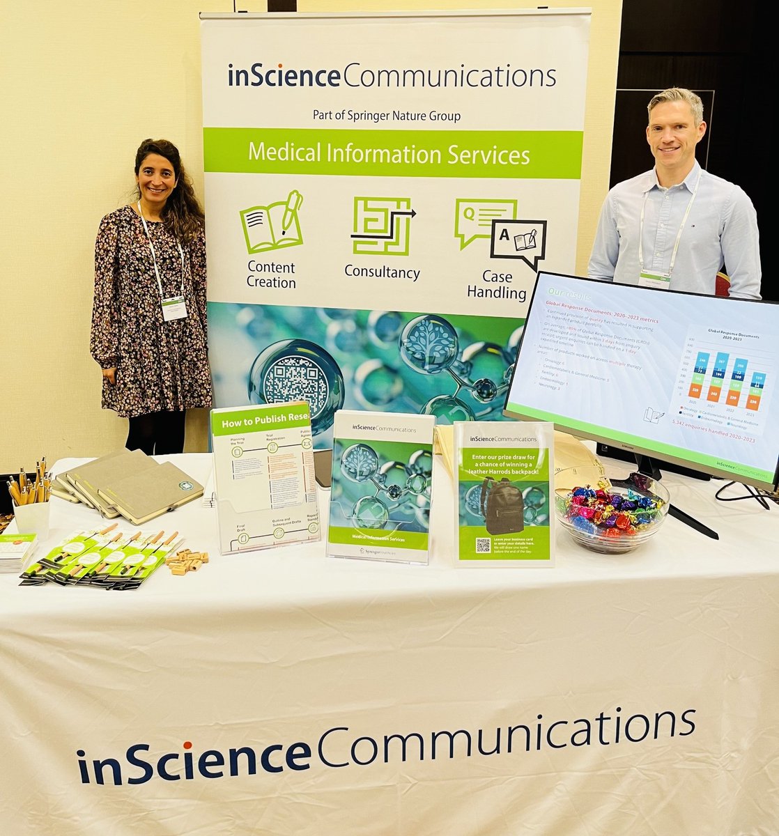 Our Medical Information team are looking forward to meeting those of you attending the DIA Medical Information &amp; Communications Conference today.
Drop by stand 12 to enter our prize draw for a chance of winning a Harrods Backpack! #MedInfo24 #MedicalInformation #Medcomms