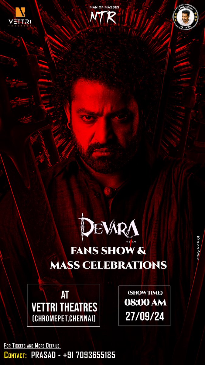SrmNTRfans's tweet photo. Devaraa❤️‍🔥🔥

@DevaraMovie @tarak9999 #devara #DevaraStorm #DevaraOnSept27th https://t.co/9OuOn2b8h2