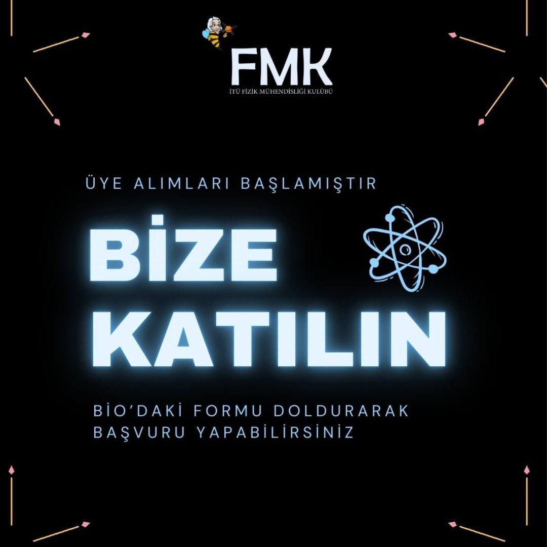 Herkese merhaba, yeni dönem için üye alımlarımız başlamıştır ✨ . Bio daki linkten 🔗 üye alım formuna ulaşabilirsiniz. Sizi aramızda görmeyi çok isteriz şimdiden hoşgeldiniz 🤩💙