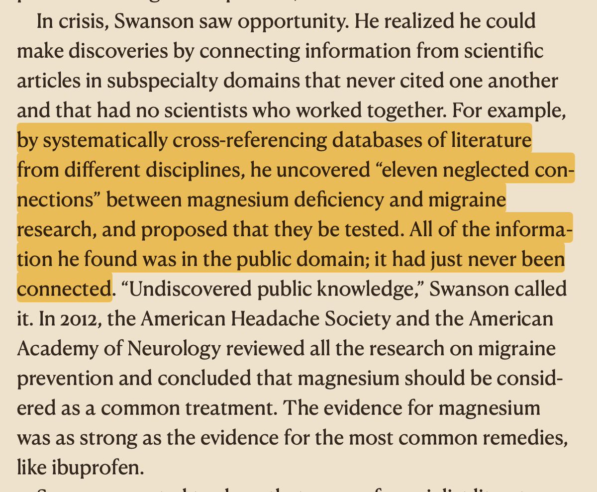 making scientific discoveries simply by connecting information already existing in the public domain