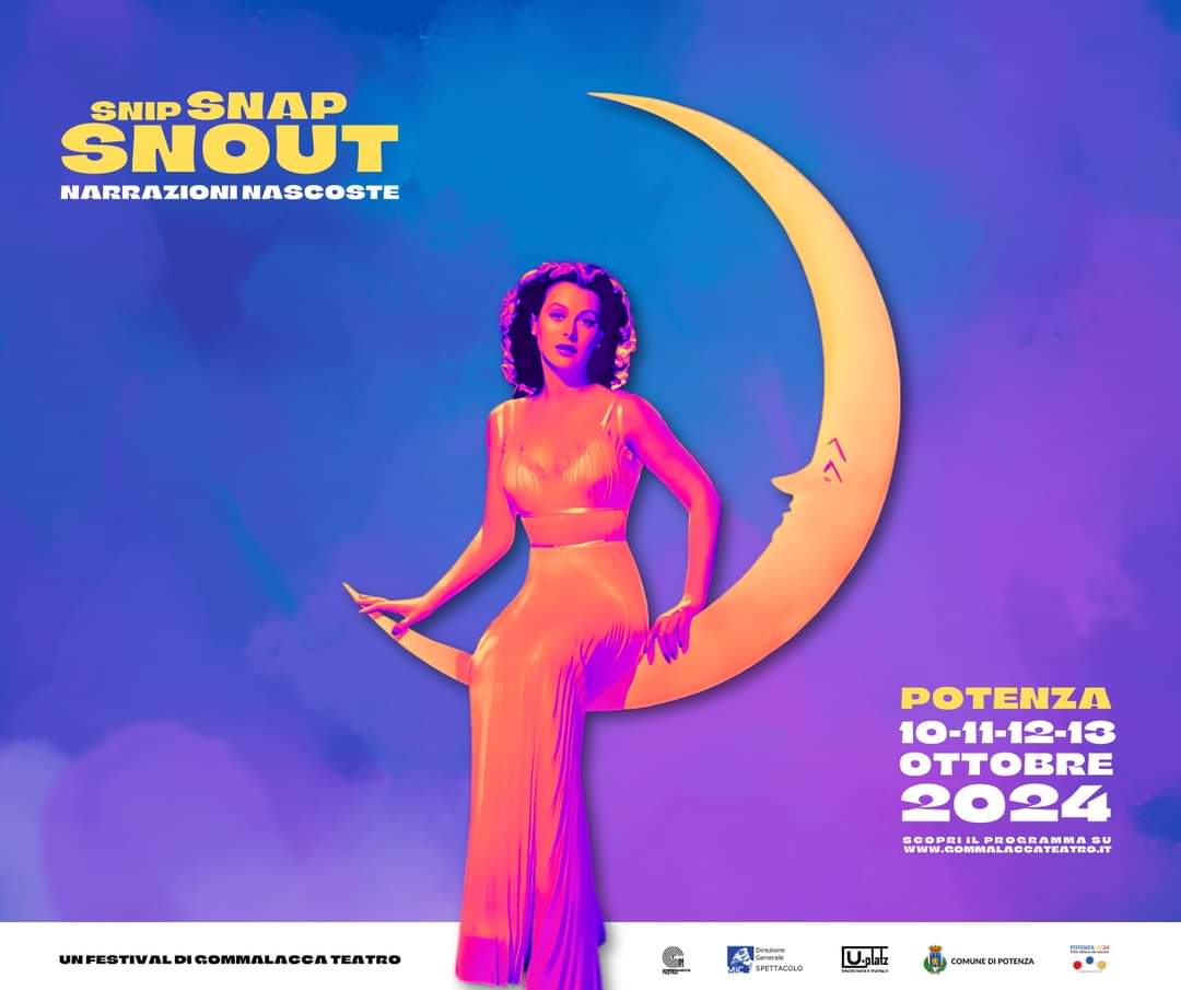 #GommalaccaTeatro presenta la seconda edizione di SNIP SNAP SNOUT, il festival che porta a Potenza spettacoli, laboratori, talk e incontri.

A Potenza dal 10 al 13 ottobre.

<a href="/ComuneDiPotenza/">Comune di Potenza</a>