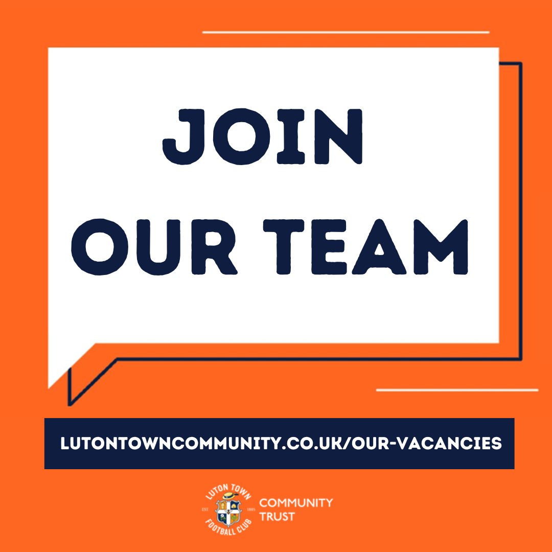 LutonTownCT's tweet image. 🌟 Join Our Team! 🌟
 
 Luton Town Community Trust is excited to announce we&apos;re hiring for several roles! If you&apos;re passionate about football, community, and making a difference, we want to hear from you. We&apos;re looking for:
 
 Primary Stars Coordinator
 Healthier Families Officer…