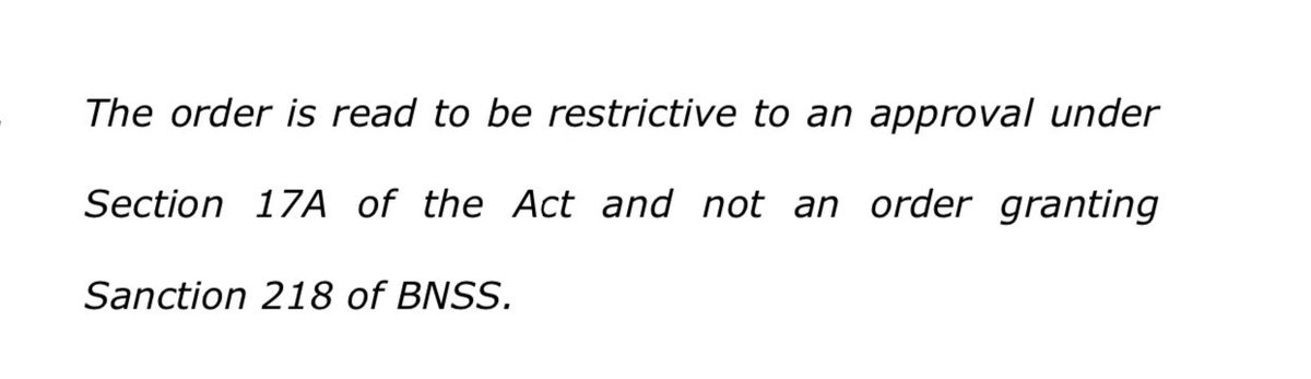 GauthamMachaiah's tweet photo. Karnataka High Court's latest verdict is a mixed bag. While allowing an inquiry against @CMofKarnataka @siddaramaiah under Section 17(A),
Prevention of Corruption Act, it denies prosecution sanction under Section 218 of BNSS. A partial win for both Governor and CM. https://t.co/cUdJ766Oq0