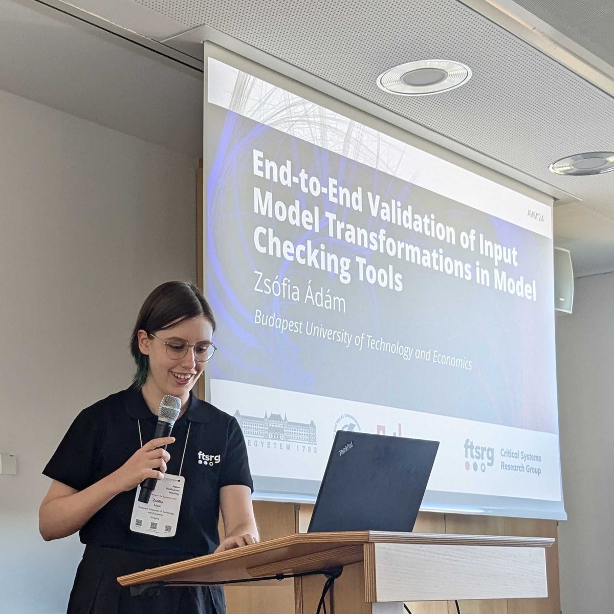 ftsrg_bme's tweet photo. Our PhD students, Attila Ficsor, Mondok Milán @mondokmilan, Dóra Cziborová, Zsófia Ádám @zsofi_adam and Levente Bajci @bajczilevi presented their work at the 16th Alpine Verification Meeting in Freiburg. Slides are available on the website: https://t.co/gcusTiv9A3 https://t.co/2Fo5gUMFSz