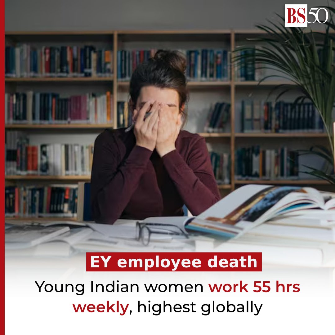bsindia's tweet image. Indian women employed in information and communication sectors, such as IT and journalism, work an average of 56.5 hours per week, reveals @ilo  data

@NandiniSiinghh #workload #workingwomen #EY 

mybs.in/2dZ1pBe