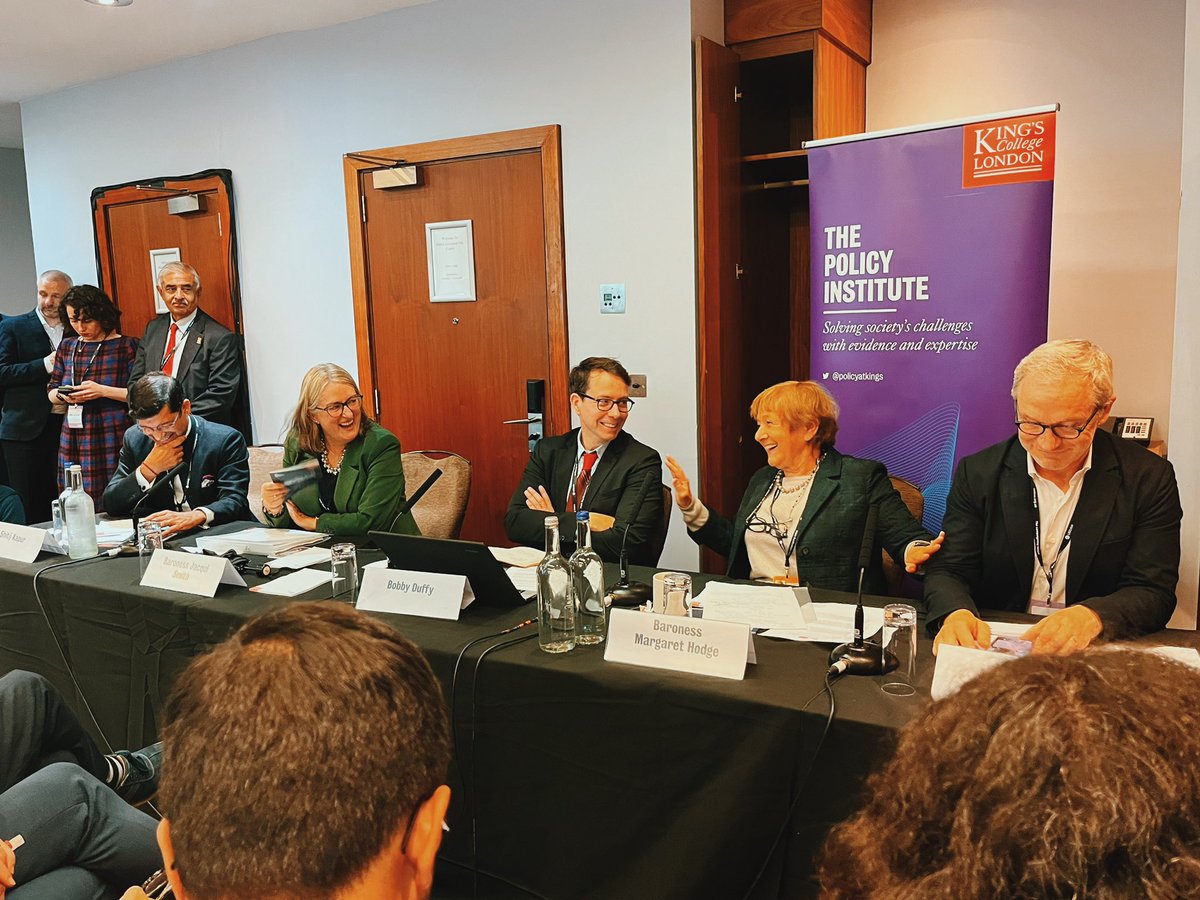 izzicoombes's tweet photo. A completely packed room for the @policyatkings #LabourConference event yesterday. Great to hear our VC reaffirm the sector’s commitment to collaborating and partnering with the new government. https://t.co/FXuGrVIks3