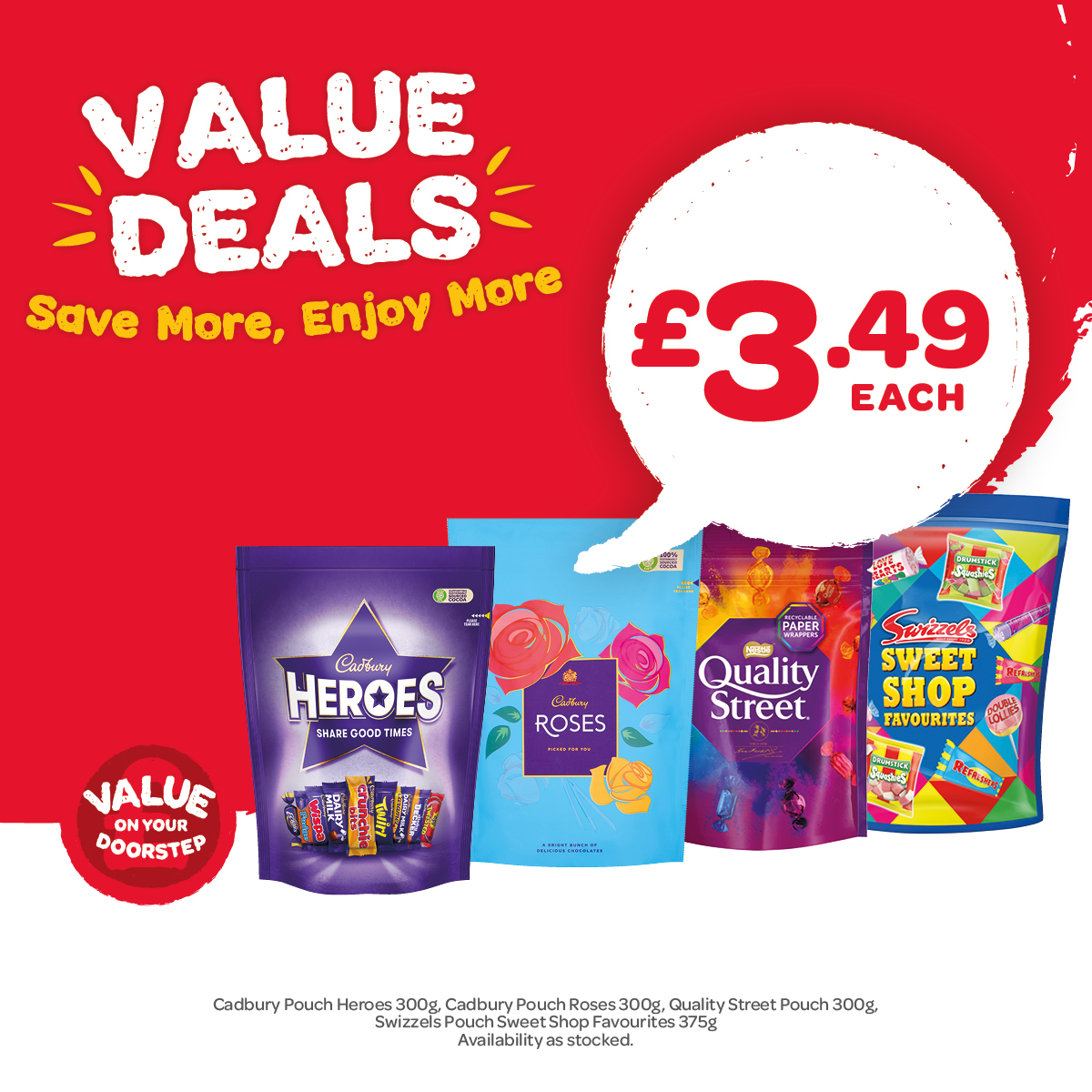 SPARSW's tweet image. All your favourites in handy sharing pouches!