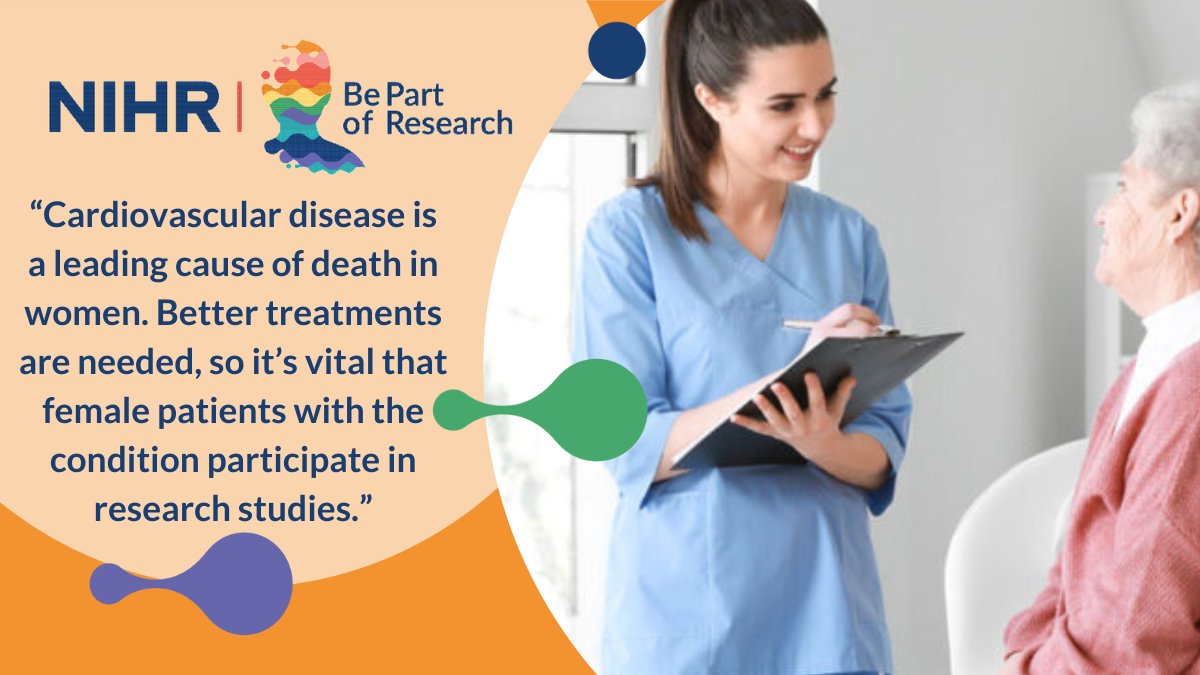 NIHRtakepart's tweet photo. 💜 Cardiovascular disease is a leading cause of death in women.

Prof Vijay Kunadian and Prof Amitava Banerjee explain why it’s vital that female patients with the condition participate in research studies.

https://t.co/zFFjCY4F0w https://t.co/BUSwMyD0dS