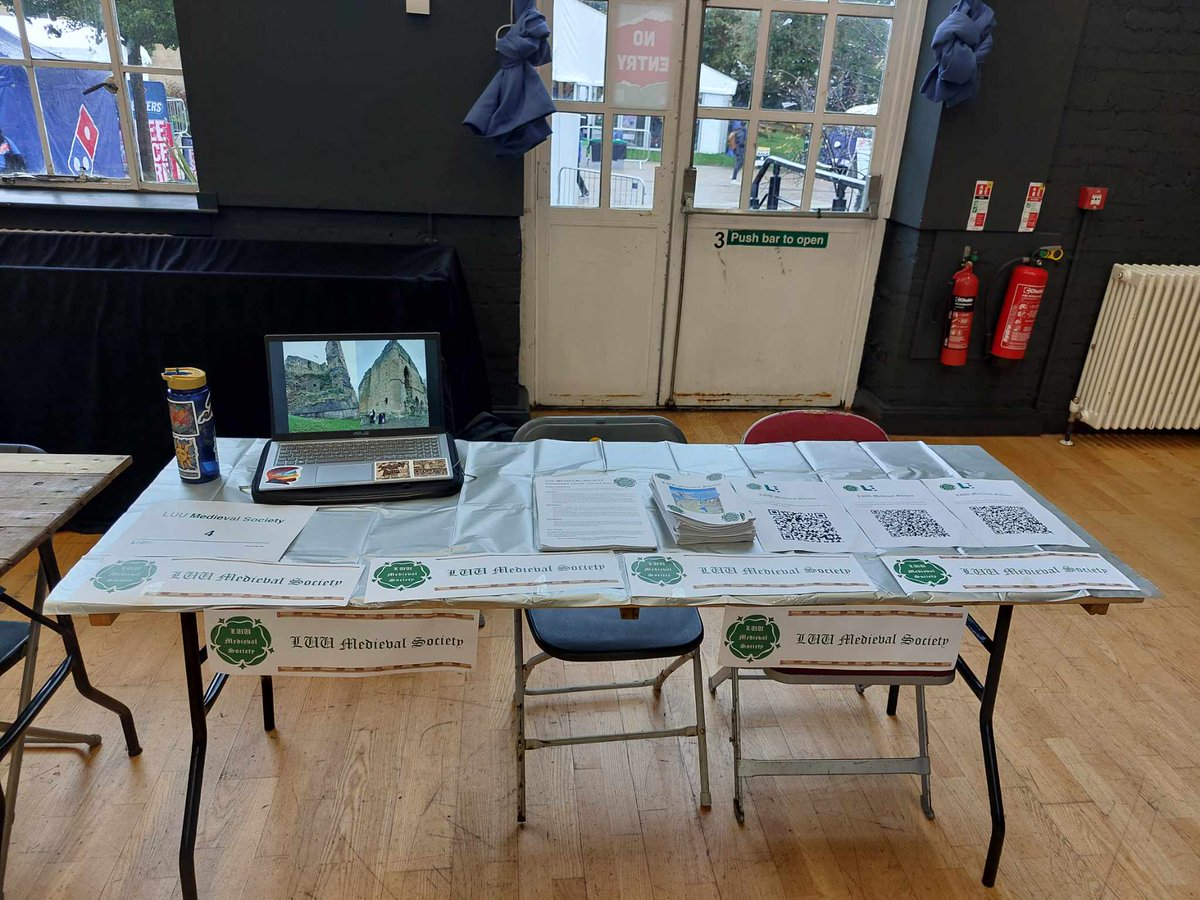 LUUMedievalSoc's tweet image. The LUU Medieval Society stall is ready!!! Come one and all who share an interest in the Medieval period and Medieval inspired media. Find us in the Riley Smith Theatre in the Union today!!!
#LUU #LUUMedievalSociety