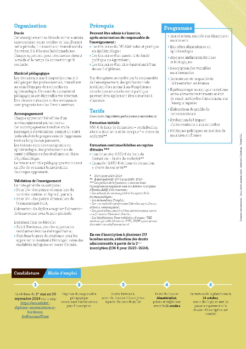 #formation #DiplomeUniversitaire #santépublique #publichealth

📣 Plus que quelques jours pour candidater au 𝐃𝐔 𝐄́𝐩𝐢𝐝𝐞́𝐦𝐢𝐨𝐥𝐨𝐠𝐢𝐞 𝐧𝐮𝐭𝐫𝐢𝐭𝐢𝐨𝐧𝐧𝐞𝐥𝐥𝐞 !

👉 Infos : bit.ly/EPINUT

Inscriptions : bit.ly/3wko21O