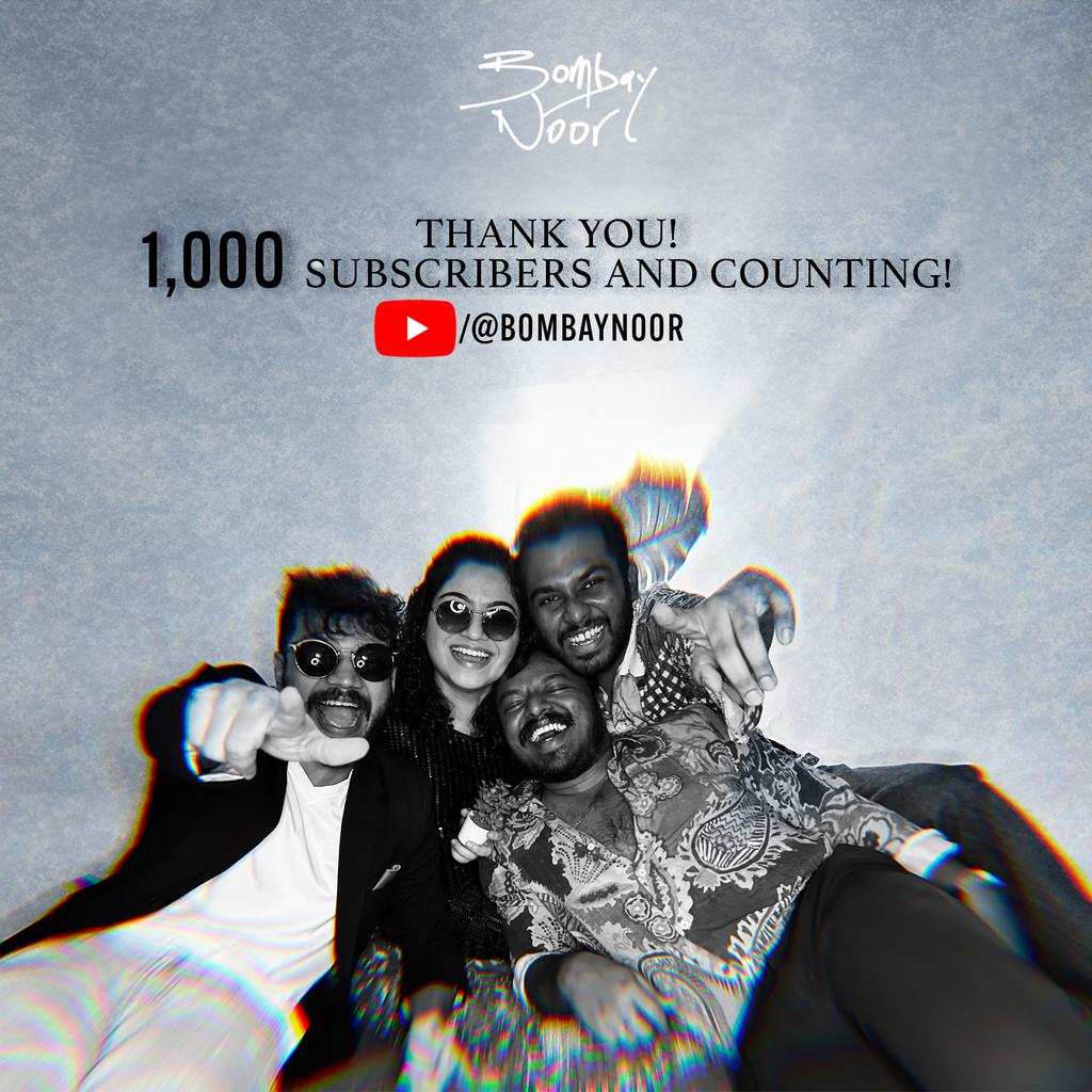 It took us 11 songs, 4 years and 3 NFTs to reach our first 1000 subscribers. Thank you for showing your support to a small Indie band like us. Inshallah 10K soon. 🤞🏾