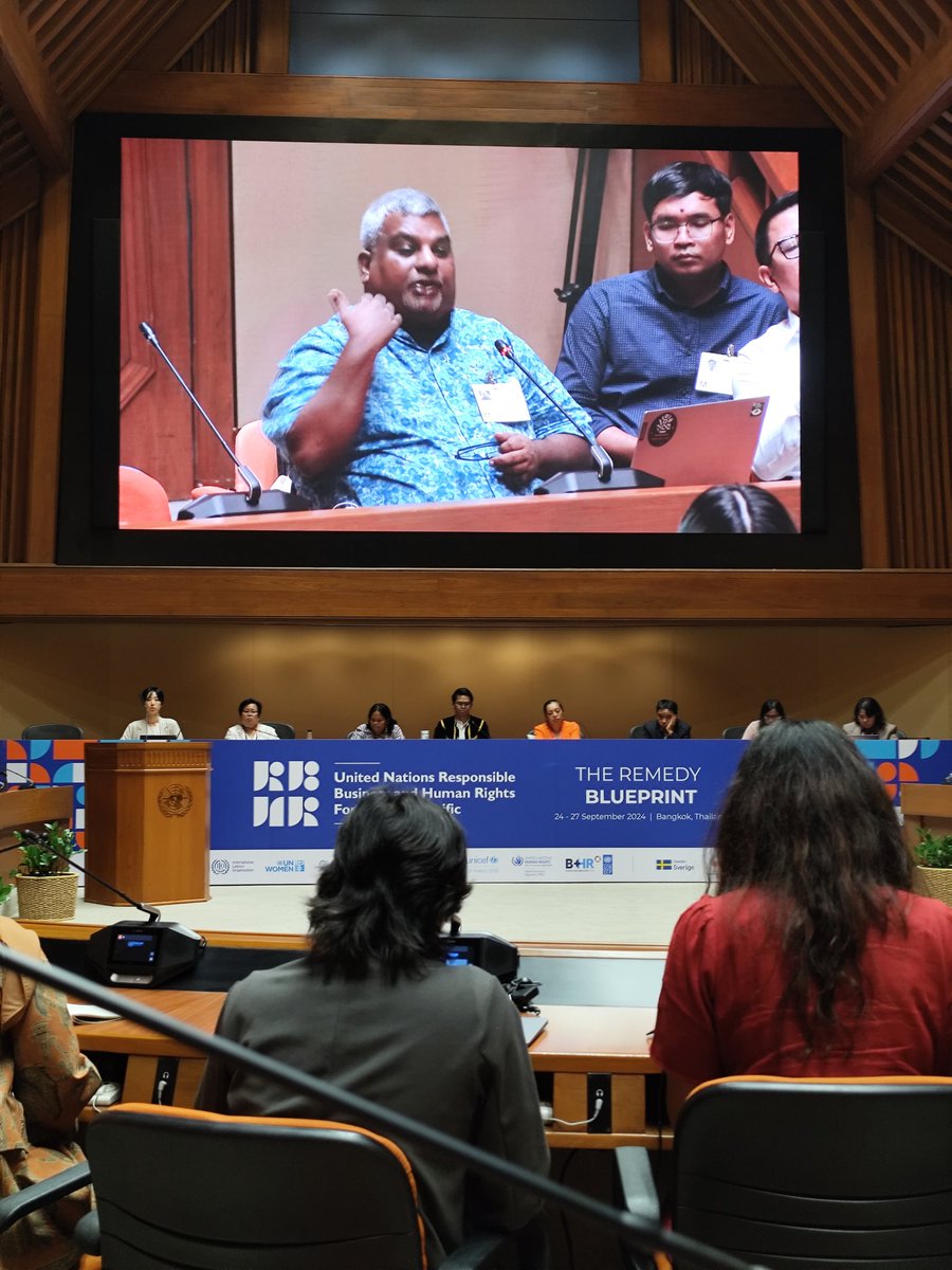 #Climate Frontlin communities - #Dalits #Indigenous #fishing #pastoralist ppl  are particularly vulnerable when it comes to Tea, Coffee Fishing mining sector. Business #HumanRights framework shld recognize this!
- intervention at #UNBHR #BANGKOK 
<a href="/UNDPasiapac/">UNDP in Asia and the Pacific</a> <a href="/UNFCCC/">UN Climate Change</a> <a href="/idsnupdates/">International Dalit Solidarity Network (IDSN)</a>