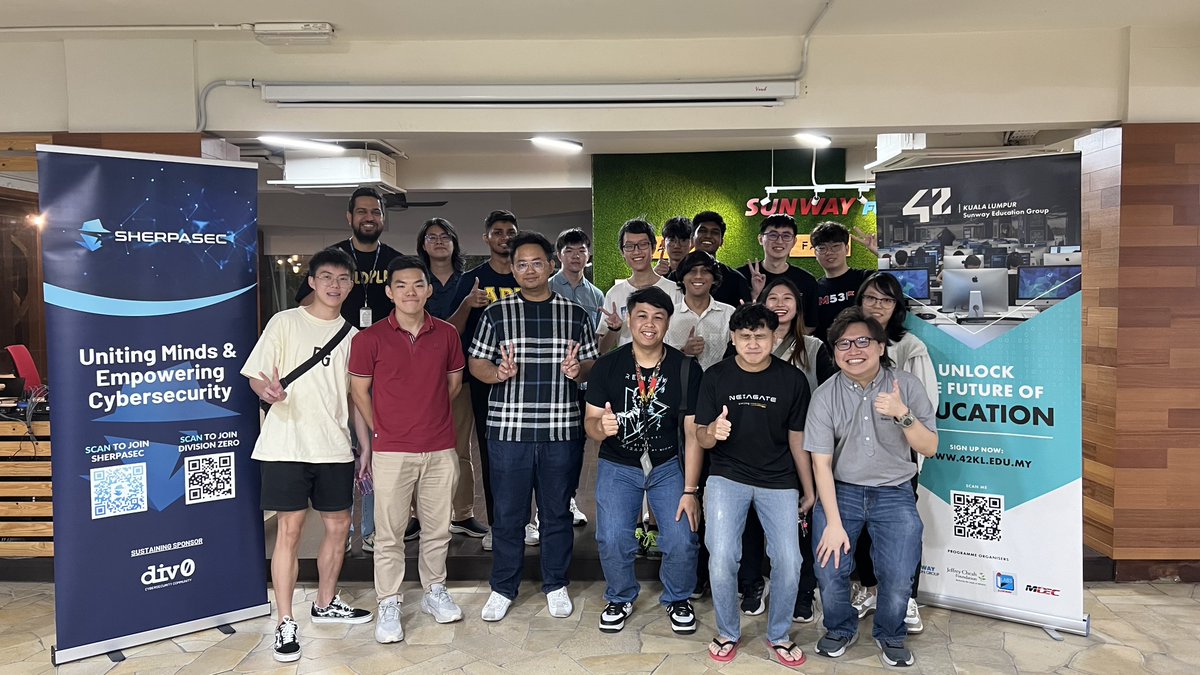 sherpasecmy's tweet image. What a fantastic night!✨ We hope you all enjoyed the meetup at 42KL and found it enlightening. 🥳

#42KualaLumpur #Sherpasec #meetups #CybersecurityInnovators #Pwn