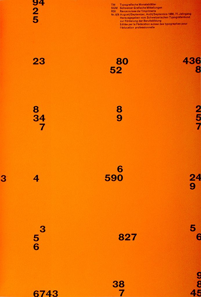 Yves José Zimmerman, cover designs for Typografische Monatsblätter, 1958