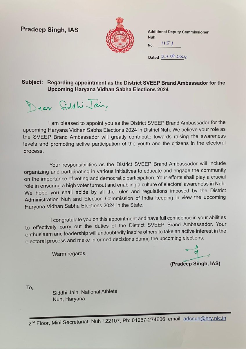 Deputy Commissioner Nuh tweet media