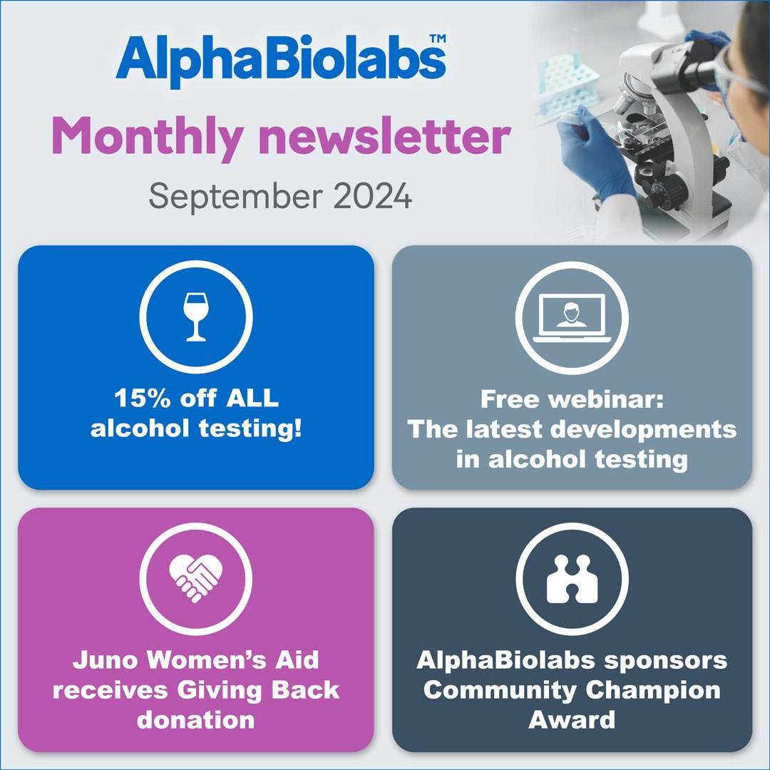 BhamLawSociety's tweet image. Read our September newsletter for all the latest updates from @AlphaBioLabs!

➡️ lnkd.in/eUk4BEKY

#legaltesting #dnatesting #drugtesting #alcoholtesting #ResAwards24